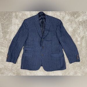 Jos. A. Bank Dark Blue Striped Blazer